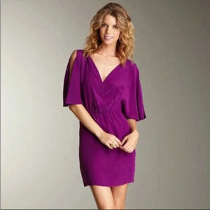 Elizabeth & James violet purple Penelope silk mini dress